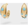 NALI ANYA HOOP EARRINGS S.STEEL W/ STONE