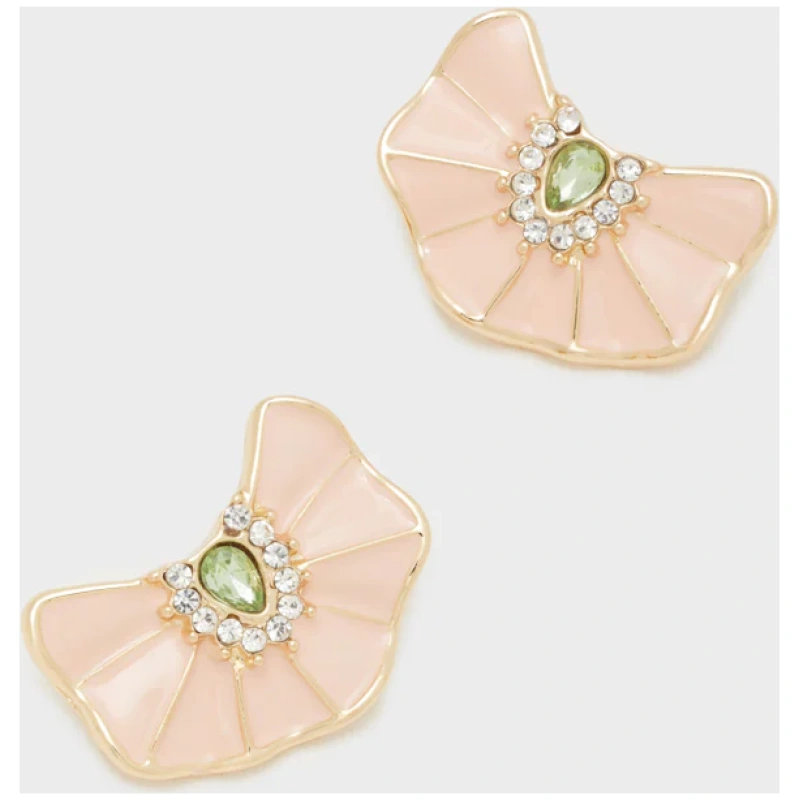NALI SANDY FAN EARRINGS ENAMEL