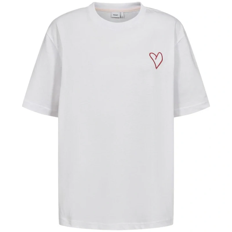 NUMPH Womens T-Shirt Modus Bright White 705479 0547 NUMPH