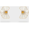 NALI SANDY FAN EARRINGS ENAMEL