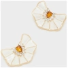 NALI SANDY FAN EARRINGS ENAMEL