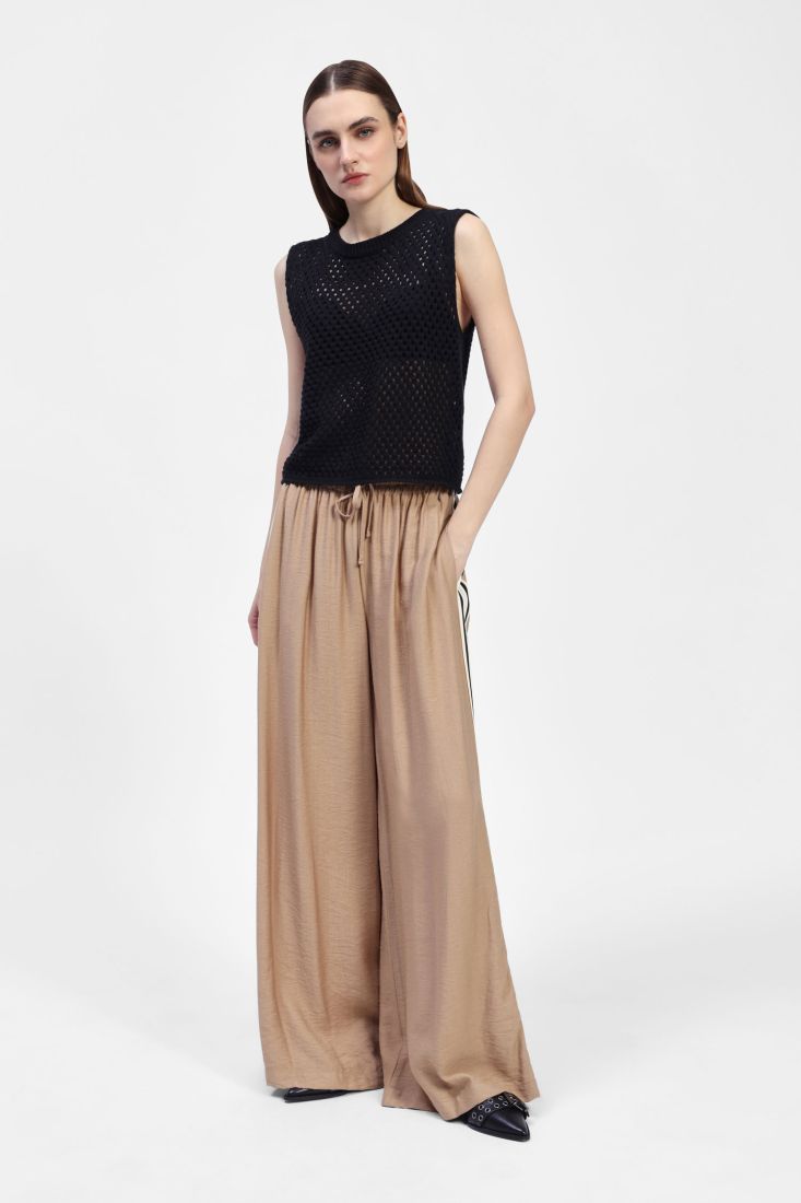 DIXIE Wide-leg trousers with side stripes