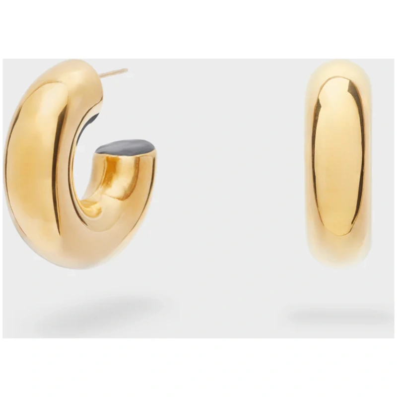 NALI VANNA HOOP EARRINGS S.STEEL GOLD