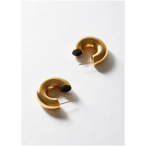 NALI VANNA HOOP EARRINGS S.STEEL GOLD
