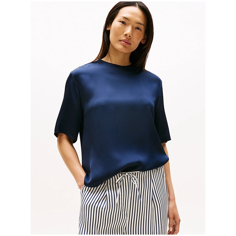 TOMMY HILFIGER Relaxed Fit Sateen T-Shirt