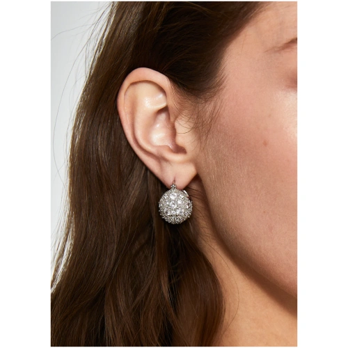 NALI EMMA SPHERE EARRINGS W/ZIRCONS