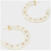 NALI BREEZE THIN HOOP EARRINGS W/RESIN