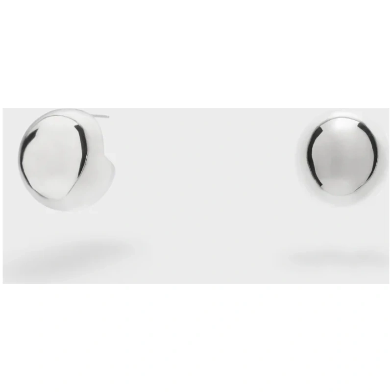 NALI APRIL ROUND LOBE EARRINGS S.STEEL
