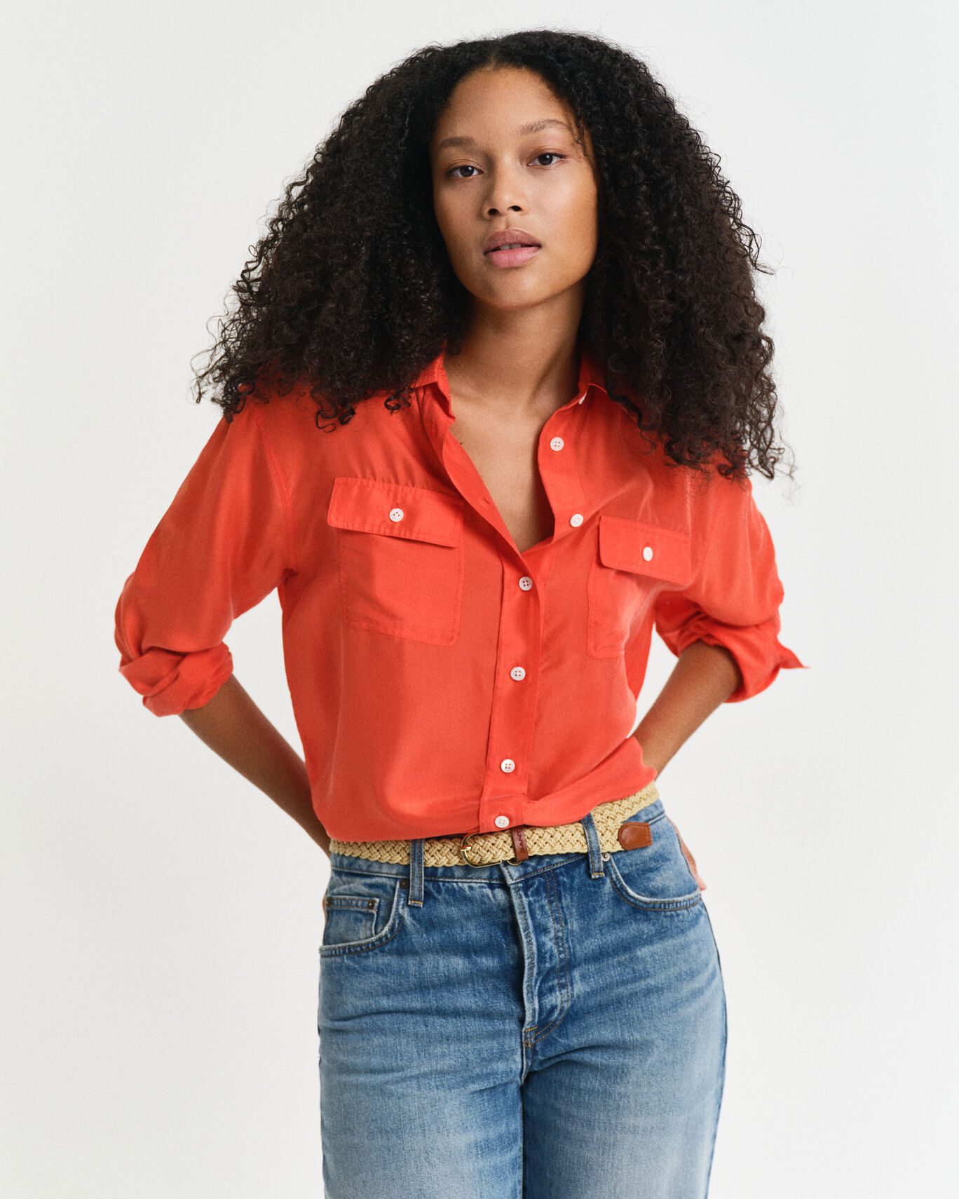 GANT Relaxed Fit Habotai Silk Shirt