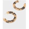 NALI BREEZE THIN HOOP EARRINGS W/RESIN