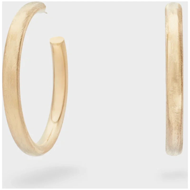 NALI BIG HOOP EATTINGS S.STEEL BRUSHED GOLD