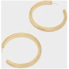 NALI BIG HOOP EATTINGS S.STEEL BRUSHED GOLD