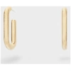 NALI OVAL HOOP EARRINGS S.STEEL BRUSHED GOLD