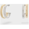 NALI DOUBLE HOOP EARRINGS S.STEEL GOLD/SILVER