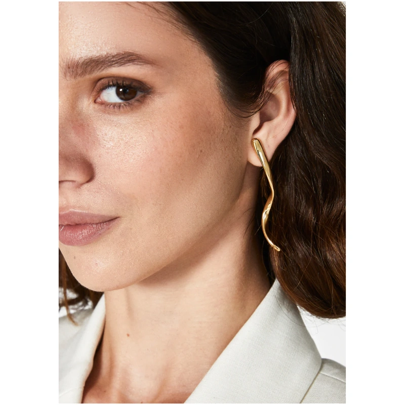 NALI REMY LONG EARRINGS PUOR0004 SILVER NALI