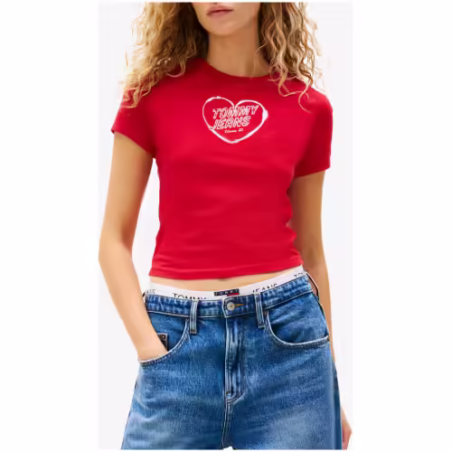 TOMMY JEANS Heart print slim t-shirt