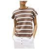 TOMMY HILFIGER Women's Striped T-shirt Brown