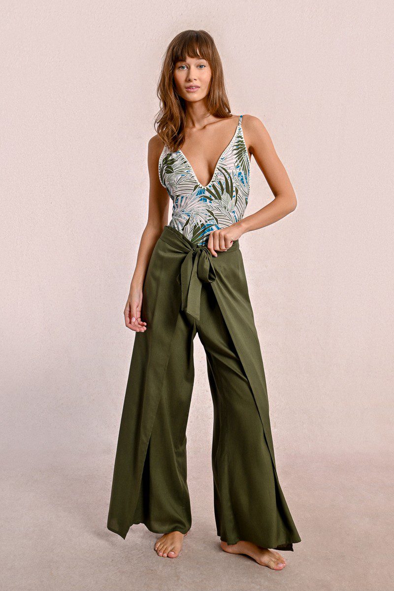 MOLLY BRACKEN Flowing pants, tie belt