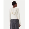 TOMMY HILFIGER Hooded Ribbed Cardigan Cream