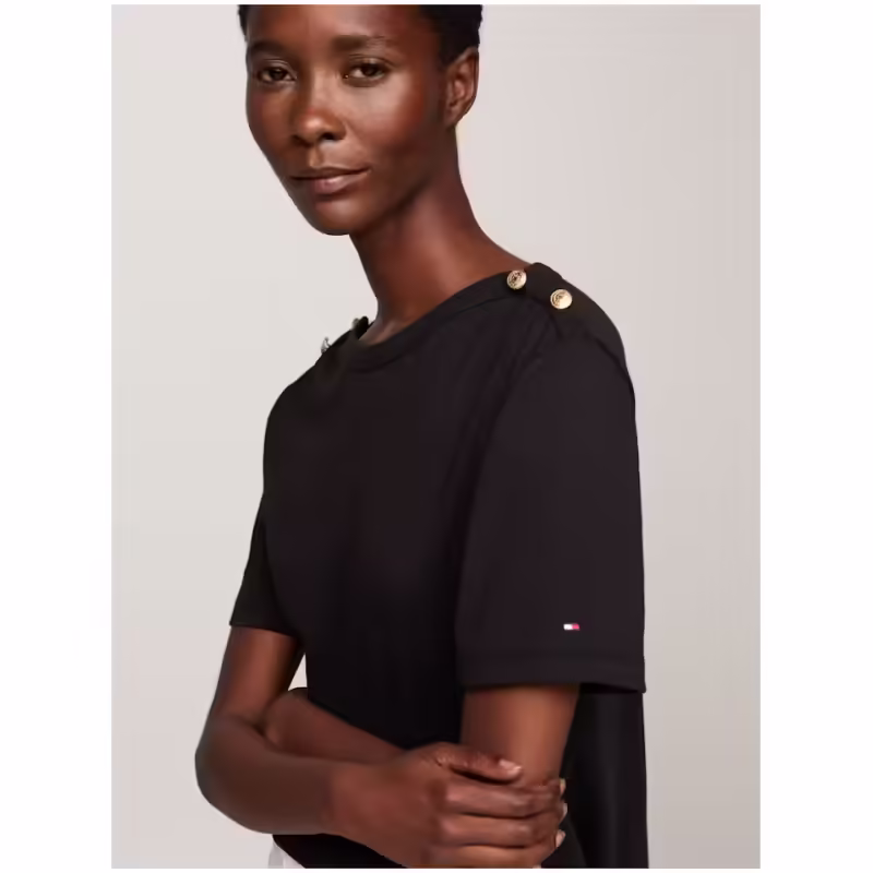 TOMMY HILFIGER Comfortable Striped T-Shirt With Boat Neckline
