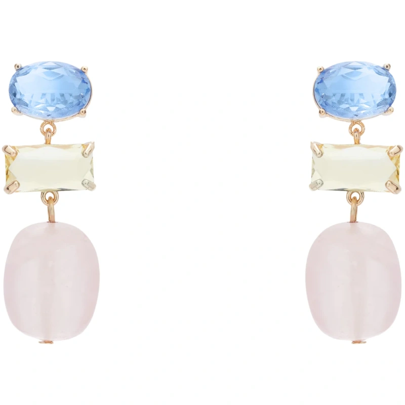 NALI SHIRLEY EARRINGS RESIN+STONE