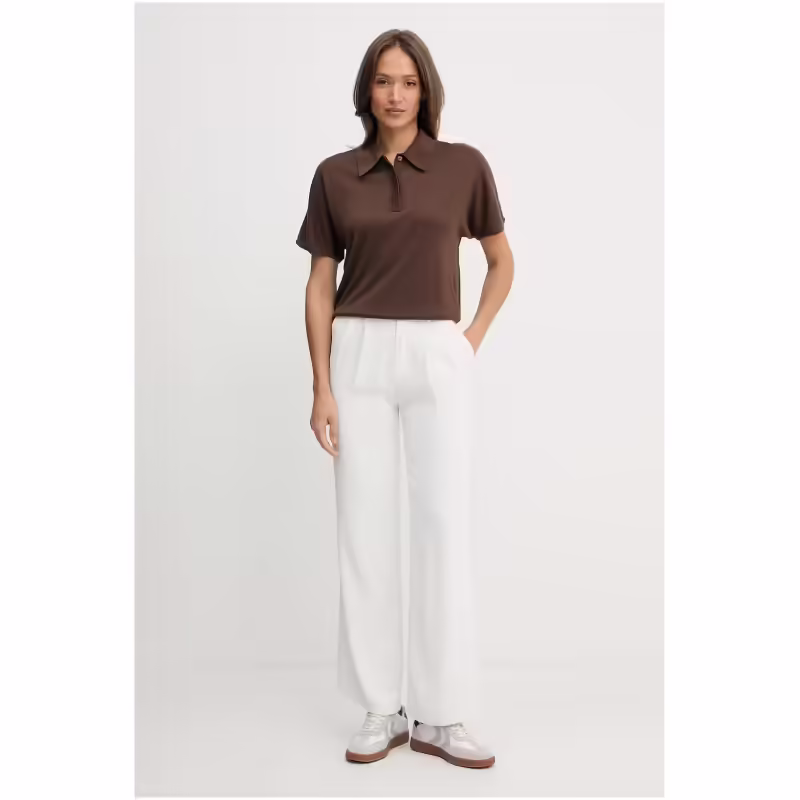 TOMMY HILFIGER Short Sleeve Polo Jumper With Silk